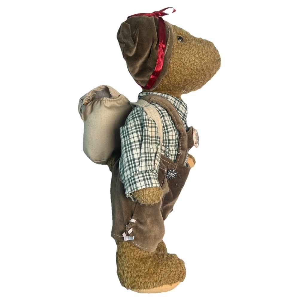 Imeco KG Bavarian Teddy Bear Lederhosen Edelweiss Alpine Souvenir 12 Inch Italy - Picture 5 of 15